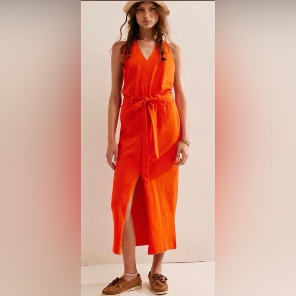 Free People Beach Sleeveless Dress ( BLACK NOT ORANGE)